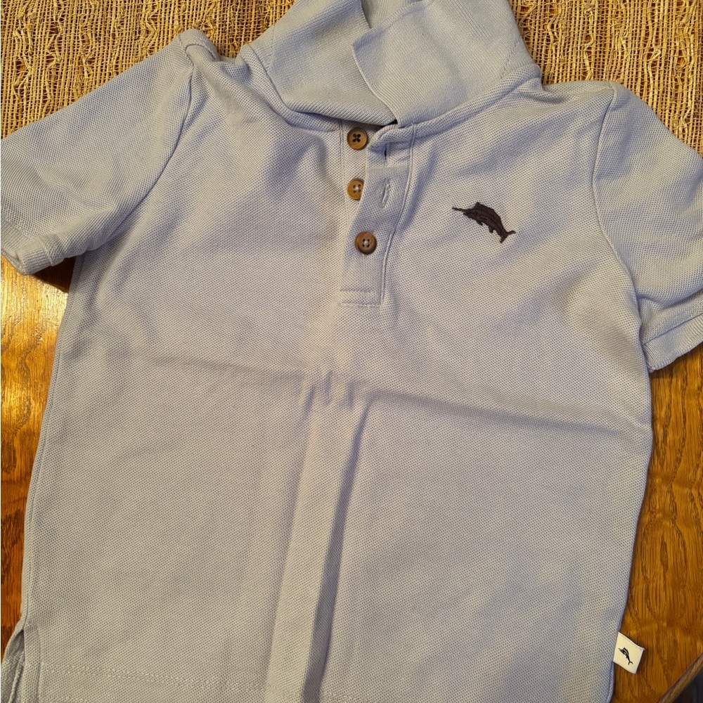 Boys Tommy Bahama polo shirt, light blue, excellent condition, size 3-4